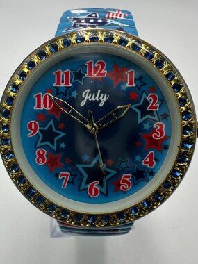 3/$30 Willabee & Ward Season Watch July Birthday Month Red Blue Stars Stretch